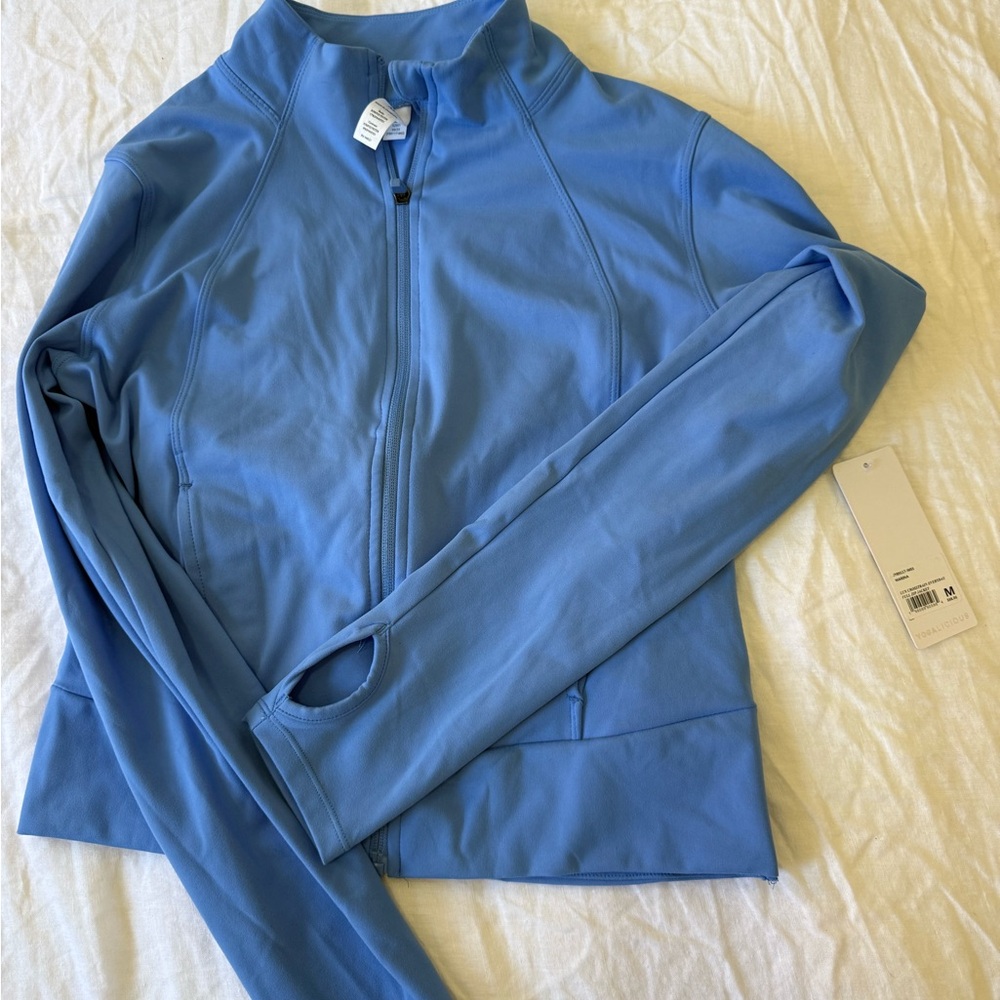 Yogalicious Women's Light Blue Zip up Jacket